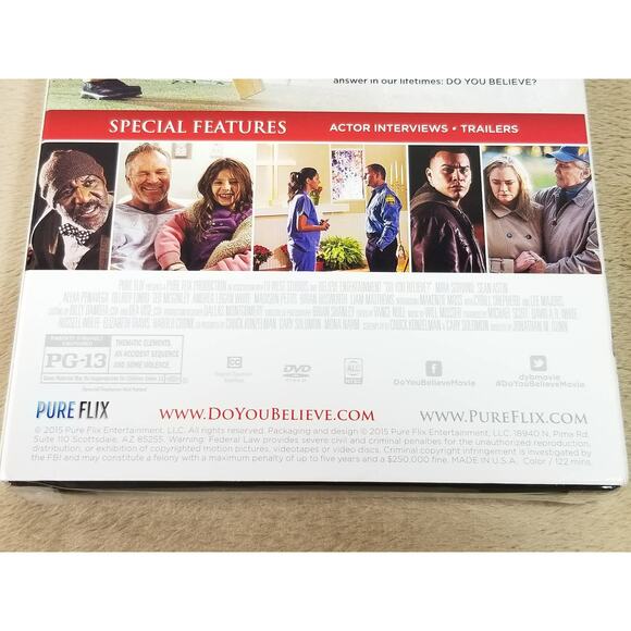 Do you believe? DVD NEW Sealed Movie Video 2015 PureFlix Sean Astin Mira Sorvino - Picture 11 of 11